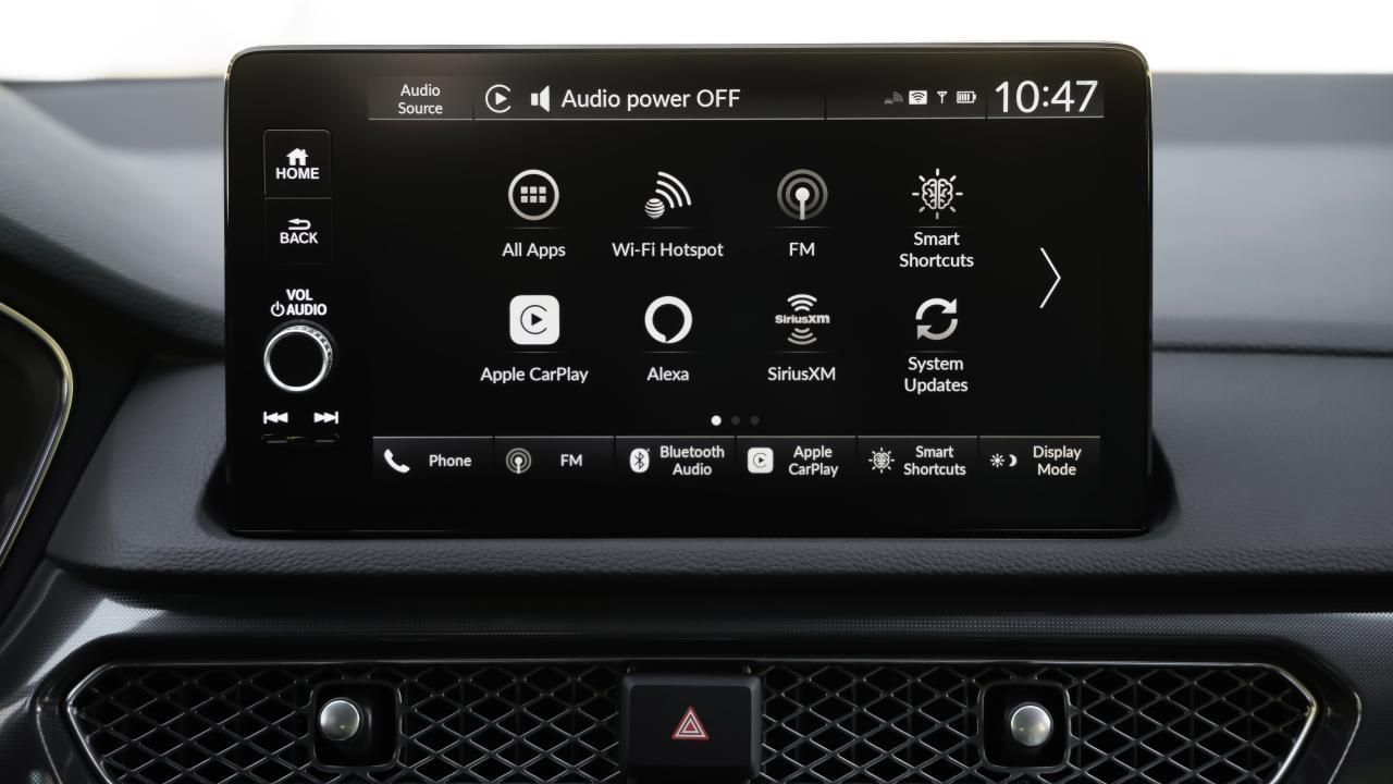 2024 Acura Integra touchscreen infotainment interface
