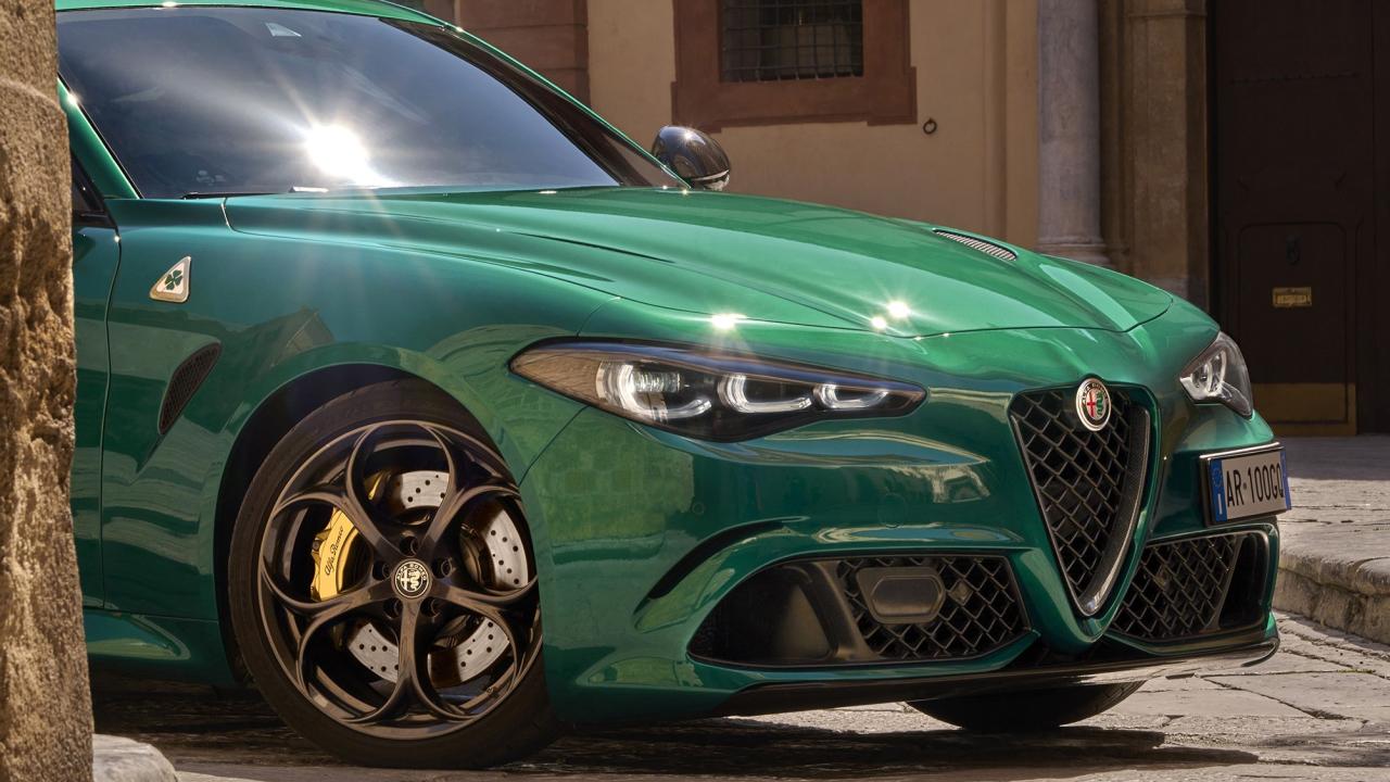 2024 Alfa Romeo Giulia Quadrifoglio front view headlight detail