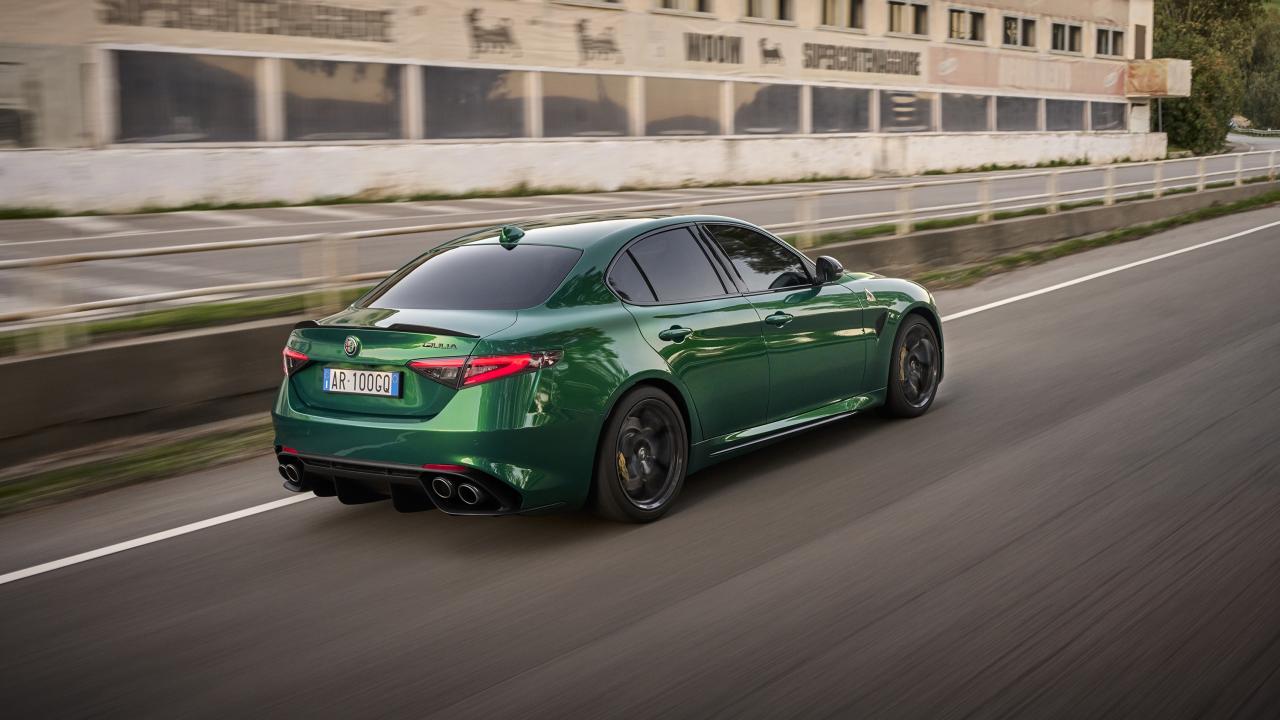 2024 Alfa Romeo Giulia Quadrifoglio rear driving action