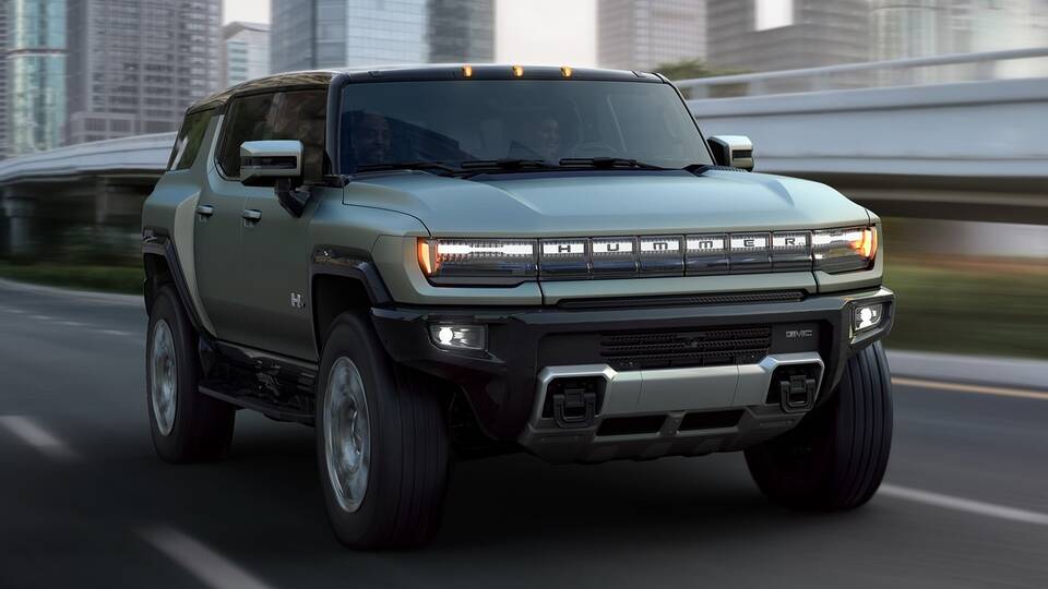 2025 GMC Hummer EV SUV driving front view