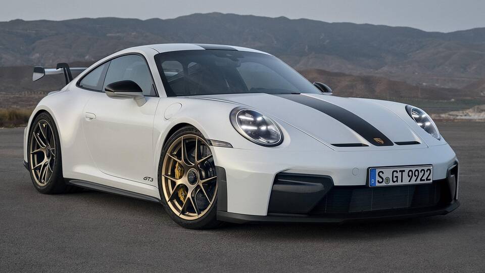2025 Porsche 911 GT3 parked front view