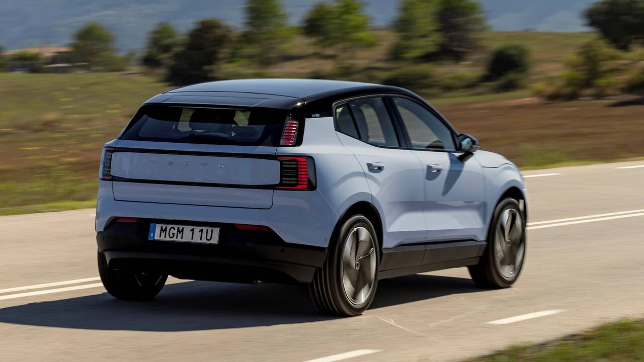 2025 Volvo EX30 driving rear view