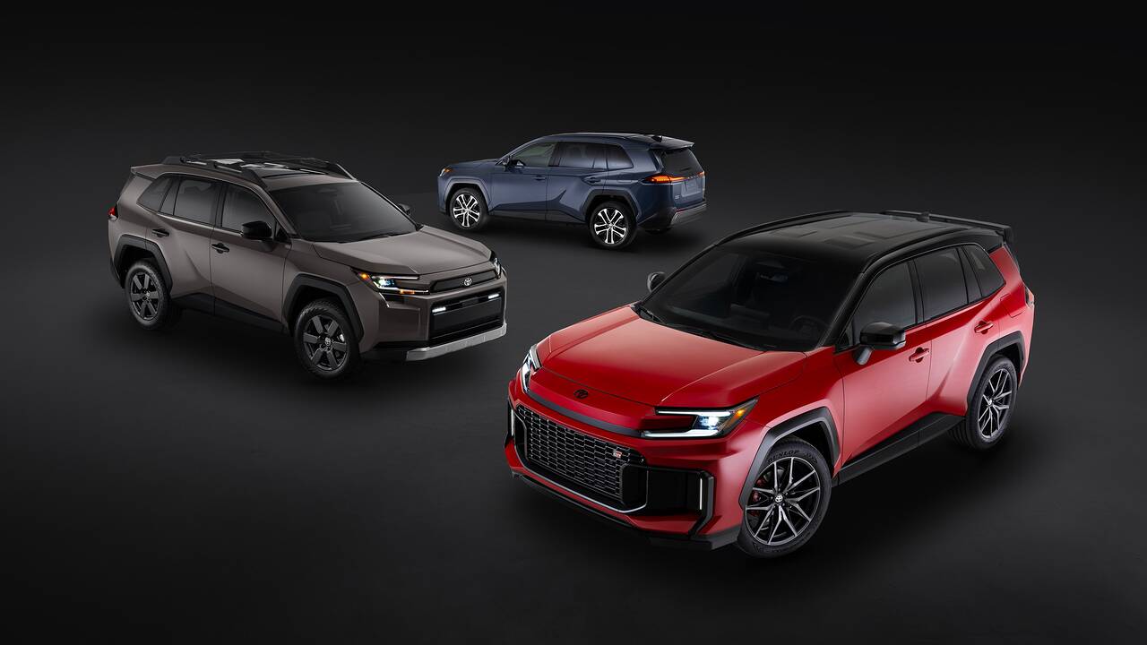 All three 2026 Toyota RAV4 variants in one frame