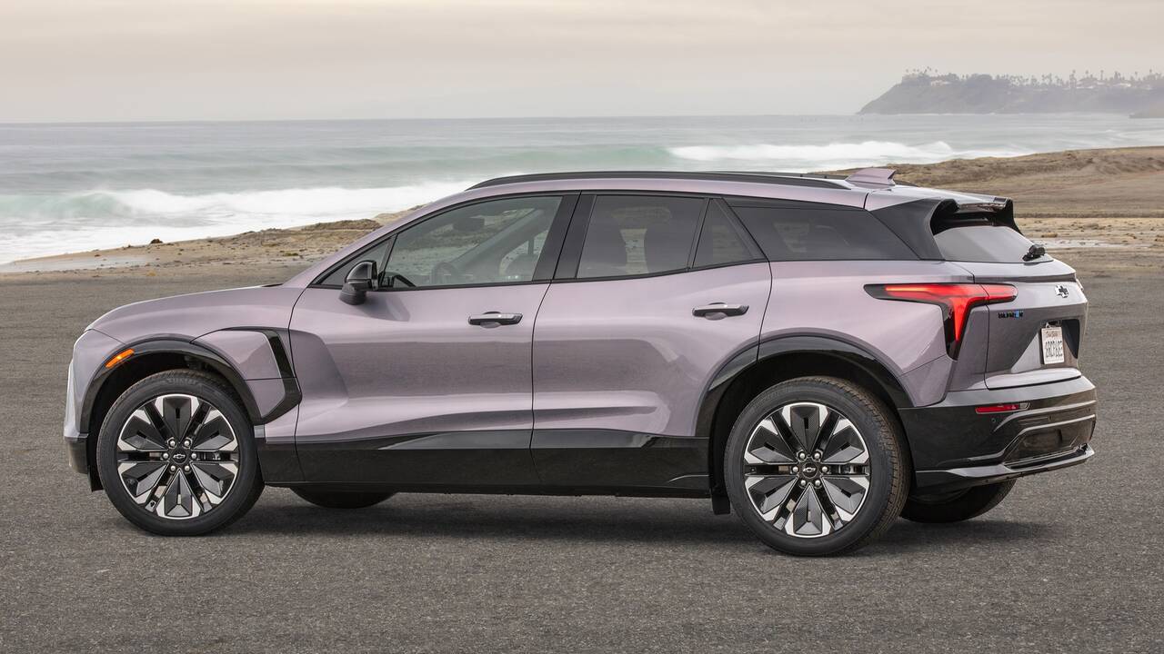 2025 Chevrolet Blazer EV RS parked side view