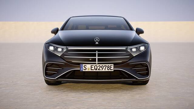 2025 Mercedes-Benz EQS parked head-on