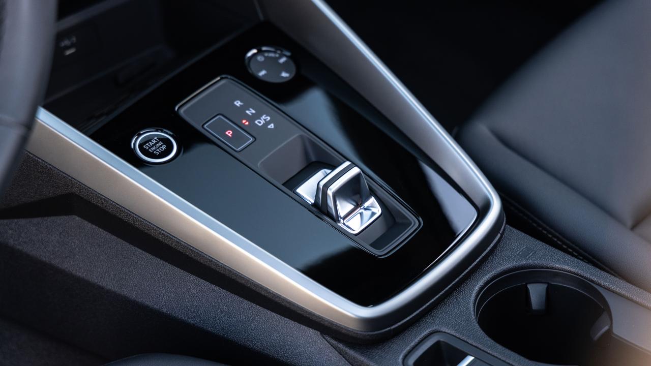 2024 Audi A3 transmission lever and console