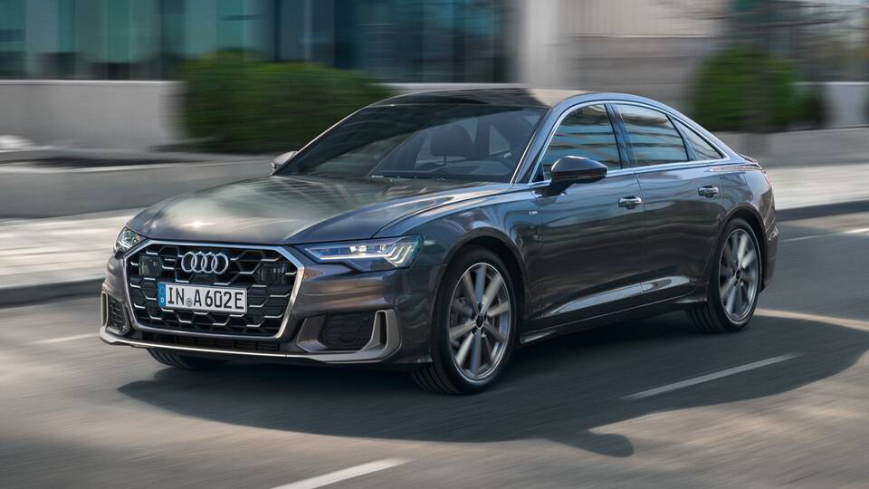 2025 Audi A6 55 TFSI driving front view