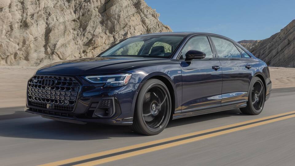 2024 Audi A8 driving front view