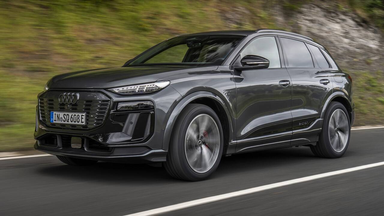 2025 Audi SQ6 e-tron driving front view