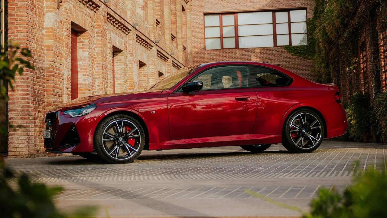 2025 BMW M240i coupe parked side view