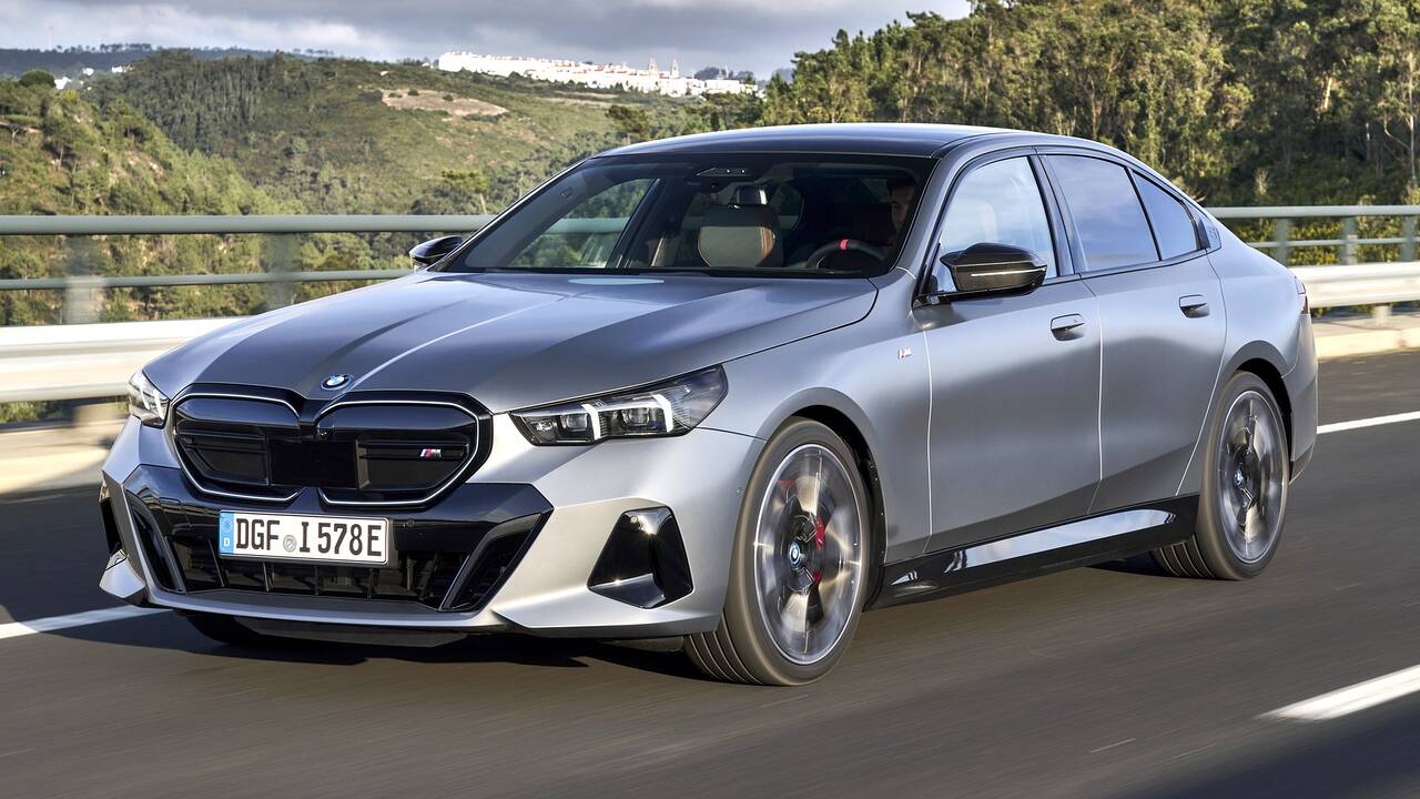 2025 BMW i5 M60 driving front view