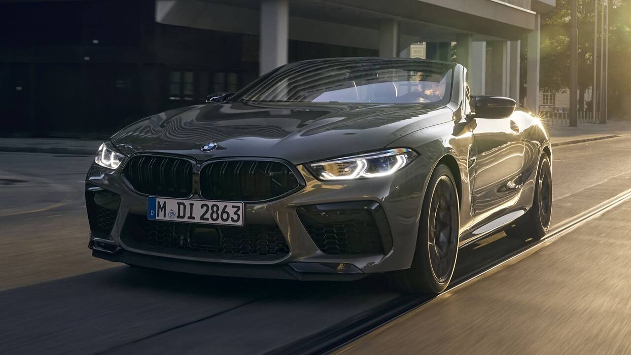 2024 BMW M8 Convertible driving front view