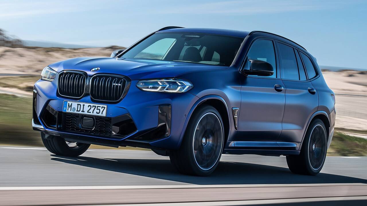 2024 BMW X3 M driving front view
