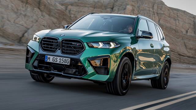 2025 BMW X5 M driving front view