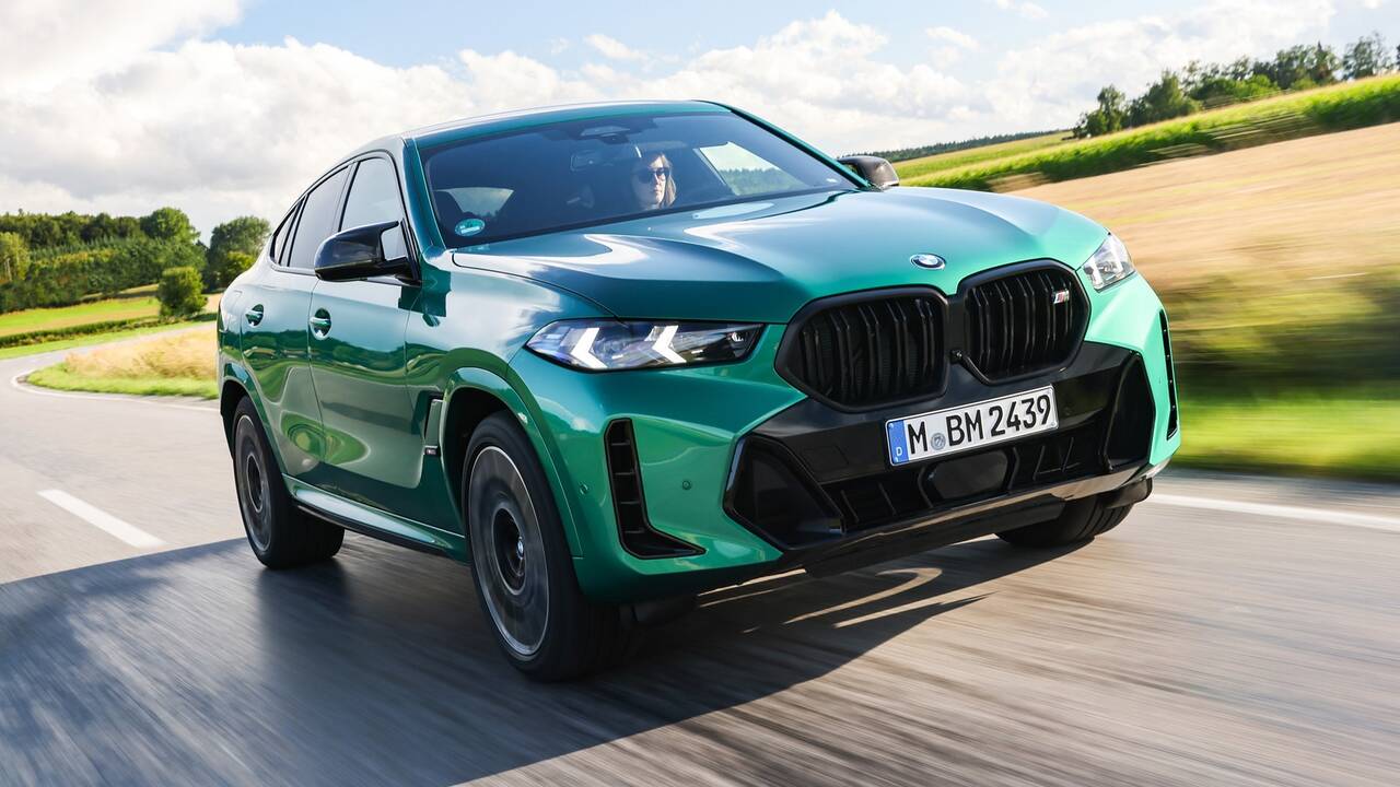 2025 BMW X6 M60i driving front view