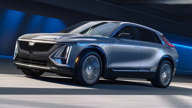 2025 Cadillac Lyriq driving front view