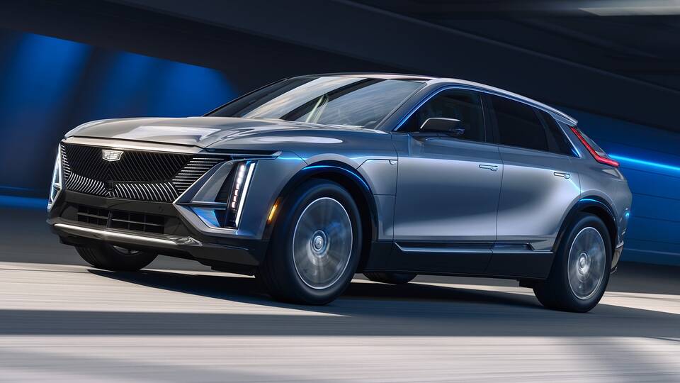 2025 Cadillac Lyriq driving front view