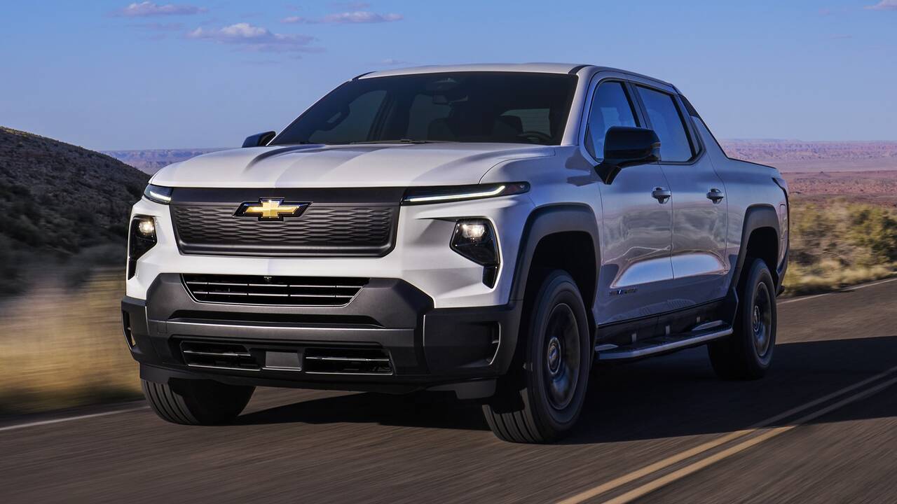 2024 Chevrolet Silverado EV WT driving front view