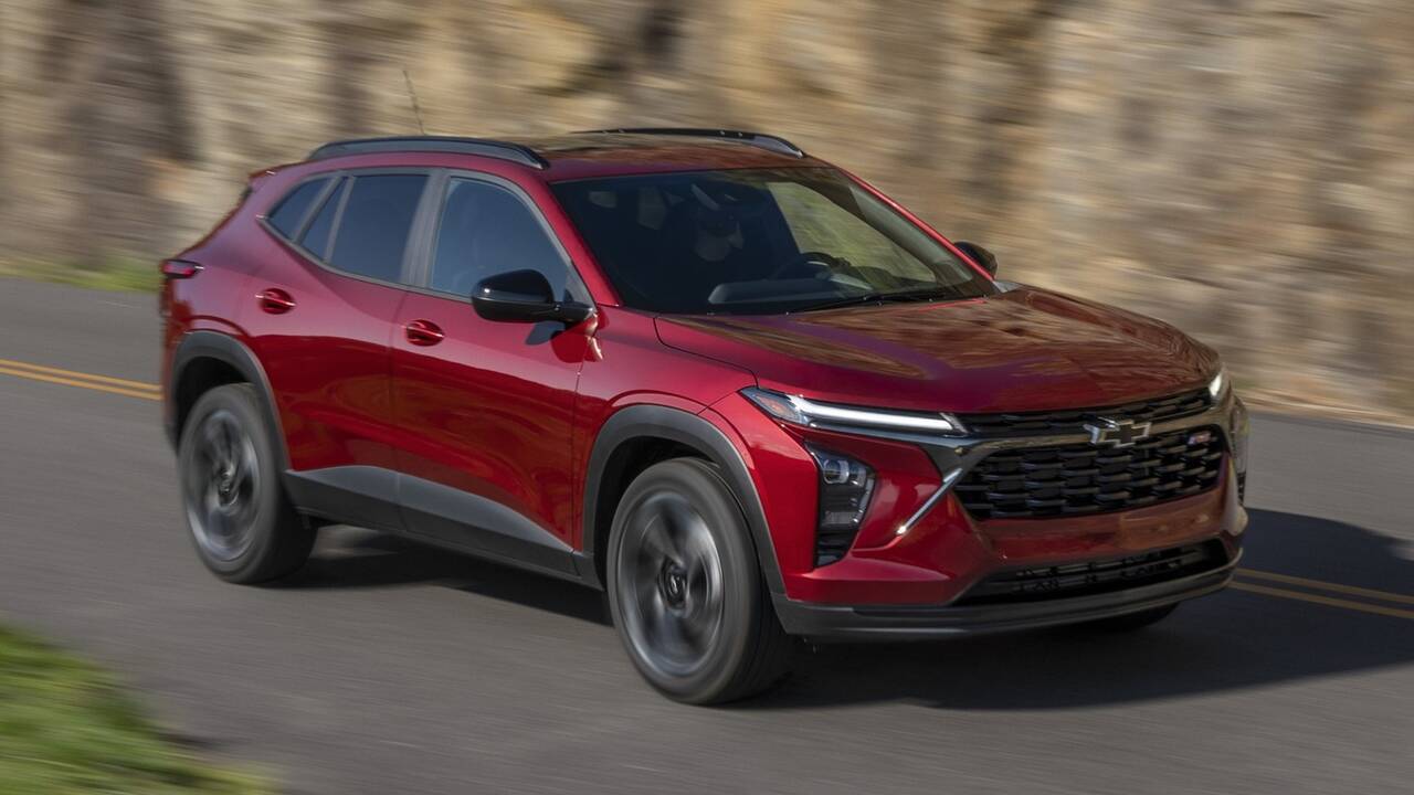 2025 Chevrolet Trax RS driving front view