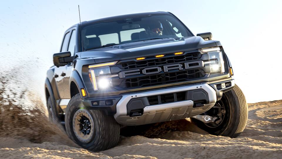 2024 Ford F-150 Raptor driving front view