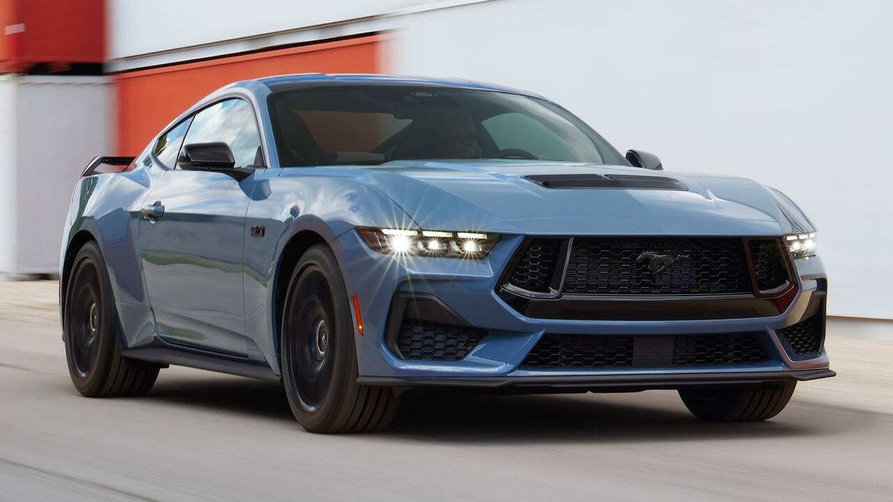 2024 Ford Mustang GT driving front view