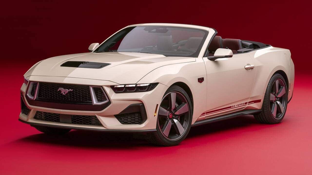 2025 Ford Mustang GT Convertible 60th Anniversary Package parked front view