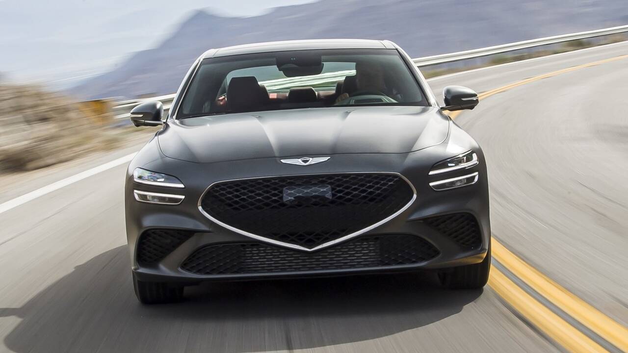 2025 Genesis G70 3.3T driving front view