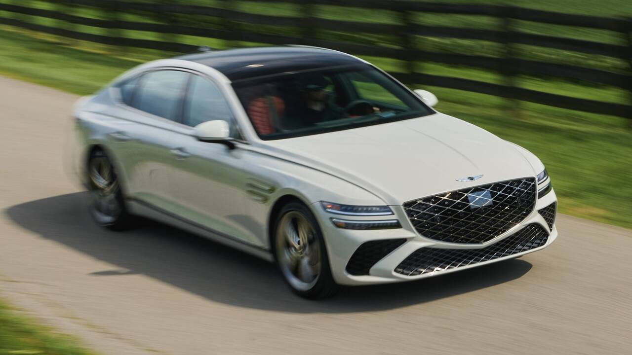 2025 Genesis G80 driving front view