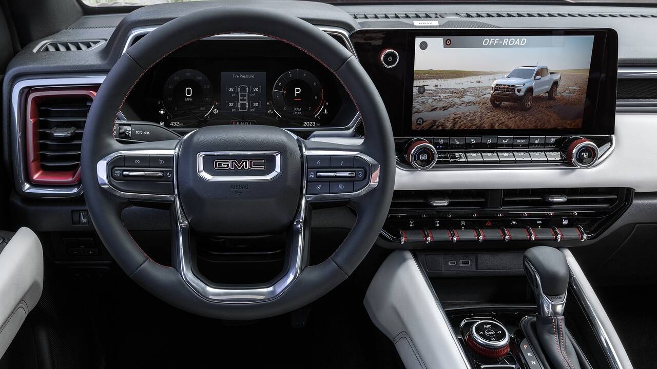 2025 GMC Canyon AT4X front interior - dashboard