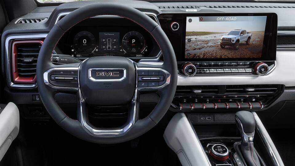 2025 GMC Canyon AT4X front interior - dashboard