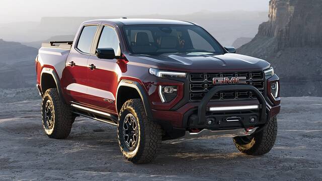 2025 GMC Canyon AT4X parked front view off-road