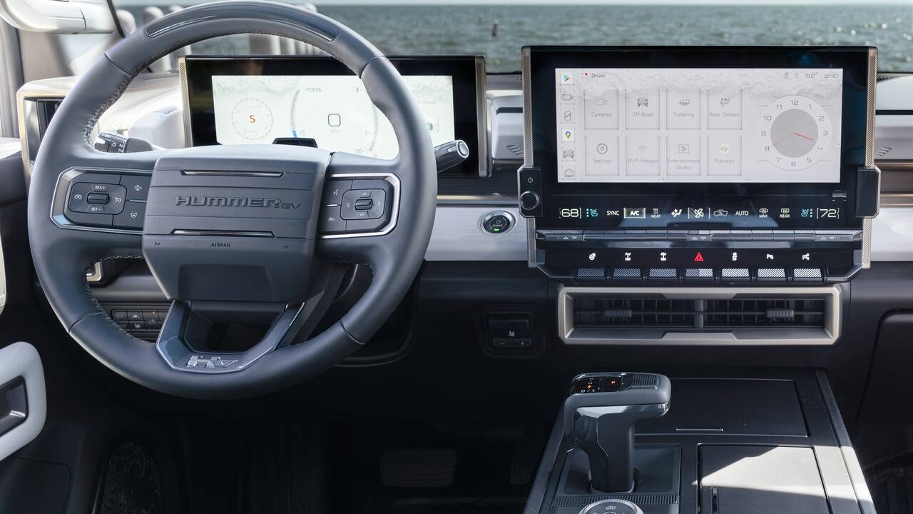 2025 GMC Hummer EV Pickup front interior - dashboard