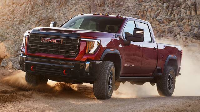 2025 GMC Sierra 2500HD AT4X driving front view