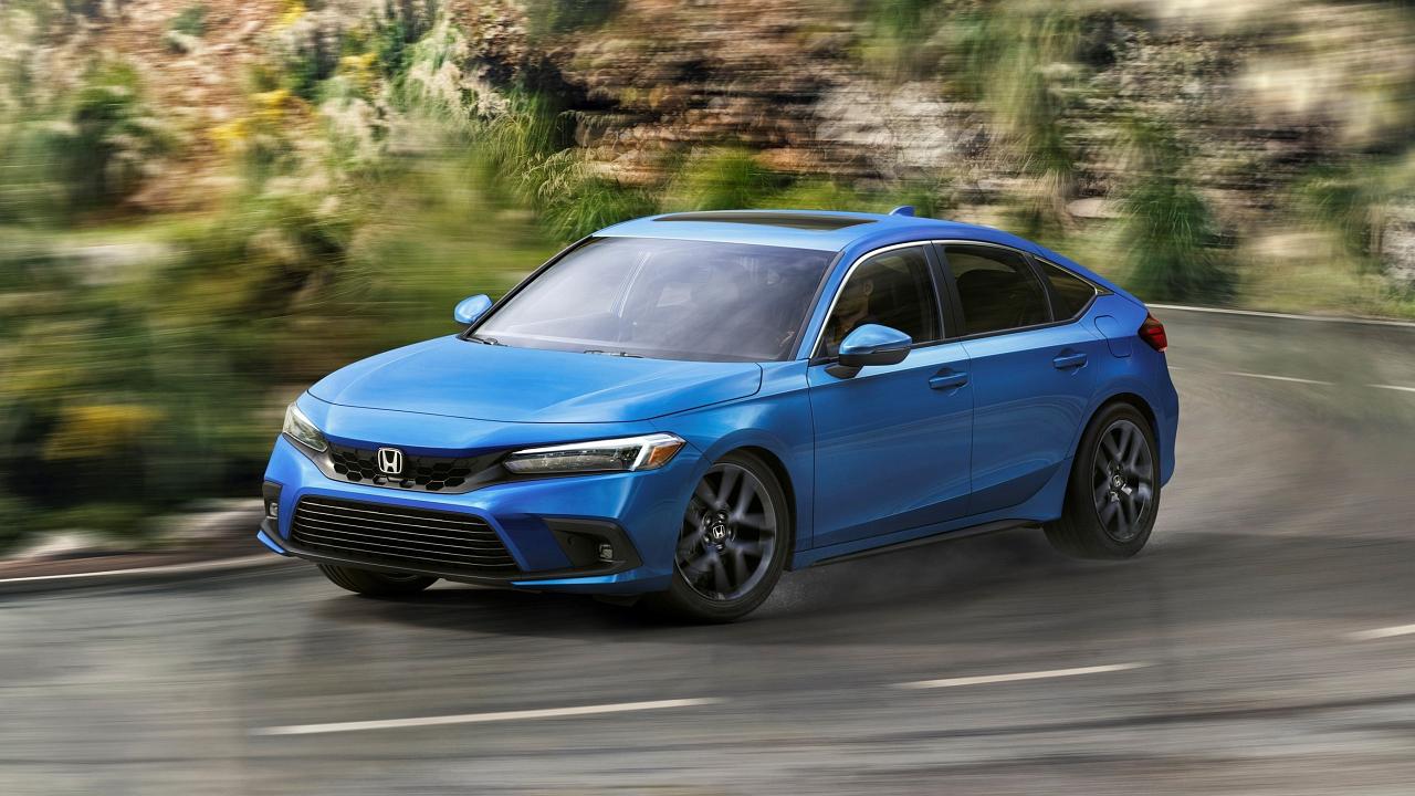 2024 Honda Civic Hatchback driving rather aggressively