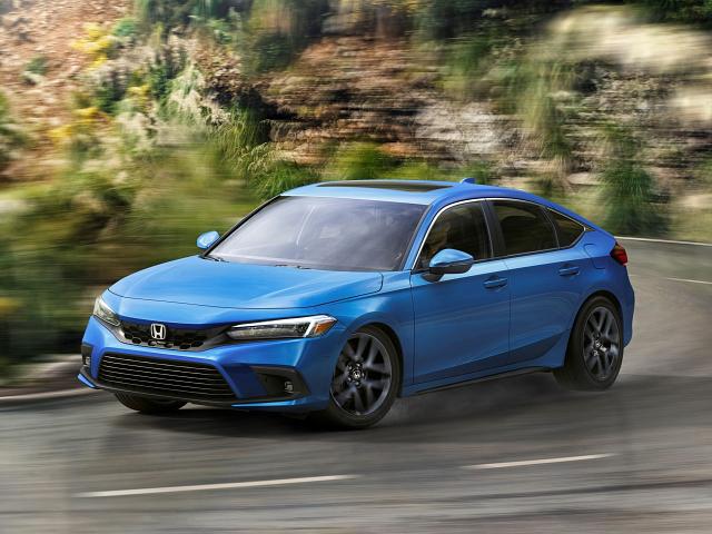 2024 Honda Civic Hatchback driving rather aggressively