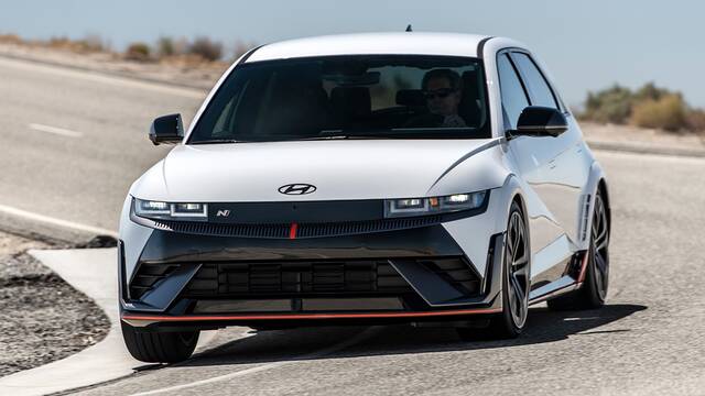 2025 Hyundai Ioniq 5 N driving on a race track