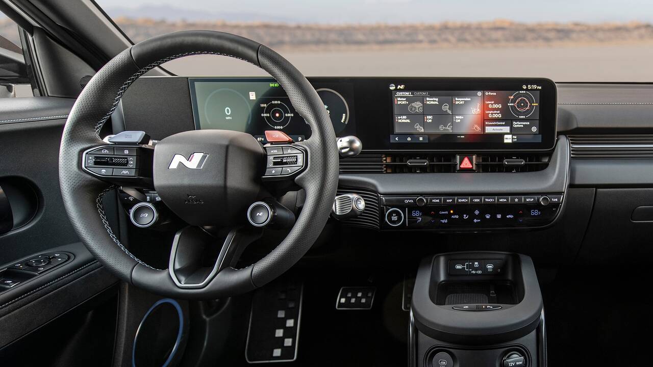 2025 Hyundai Ioniq 5 N front interior and dashboard