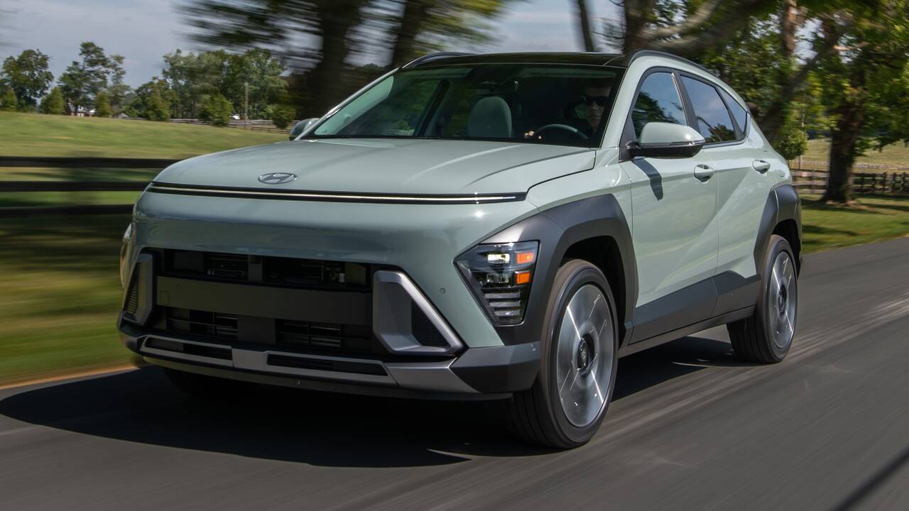 2025 Hyundai Kona driving front view