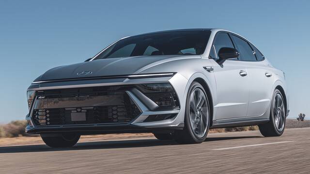2025 Hyundai Sonata N Line driving front view