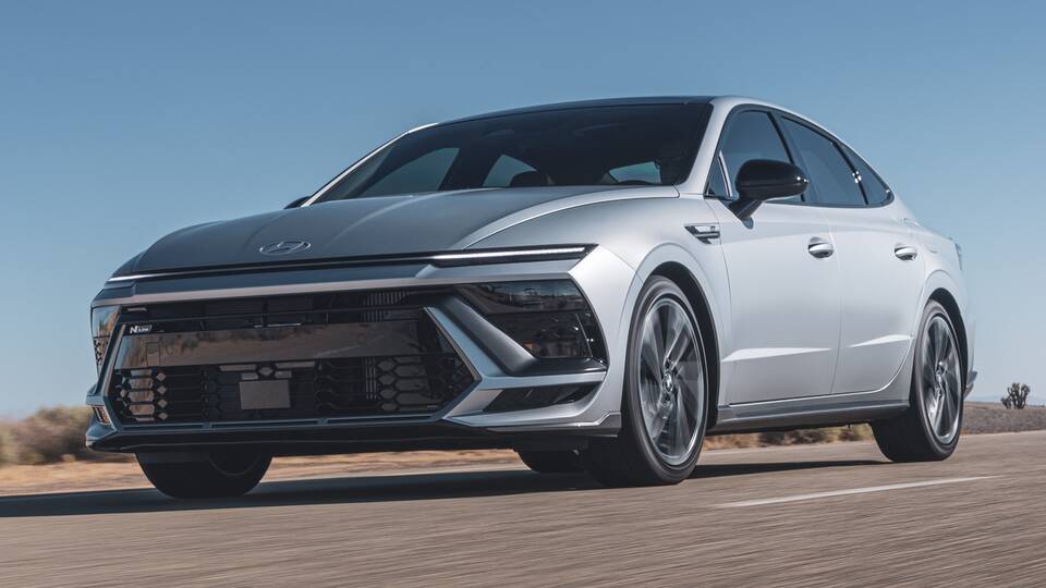 2025 Hyundai Sonata N Line driving front view