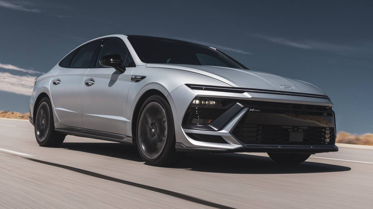 2025 Hyundai Sonata N Line driving front view