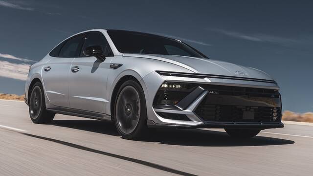 2025 Hyundai Sonata N Line driving front view
