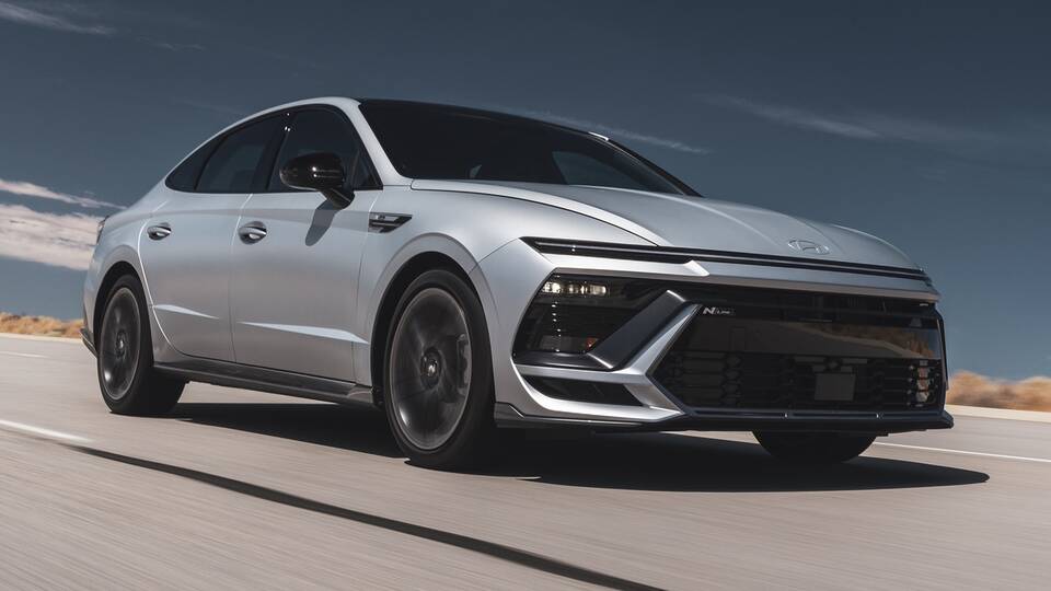 2025 Hyundai Sonata N Line driving front view