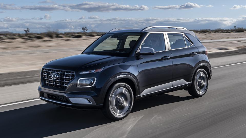 2024 Hyundai Venue driving in the desert