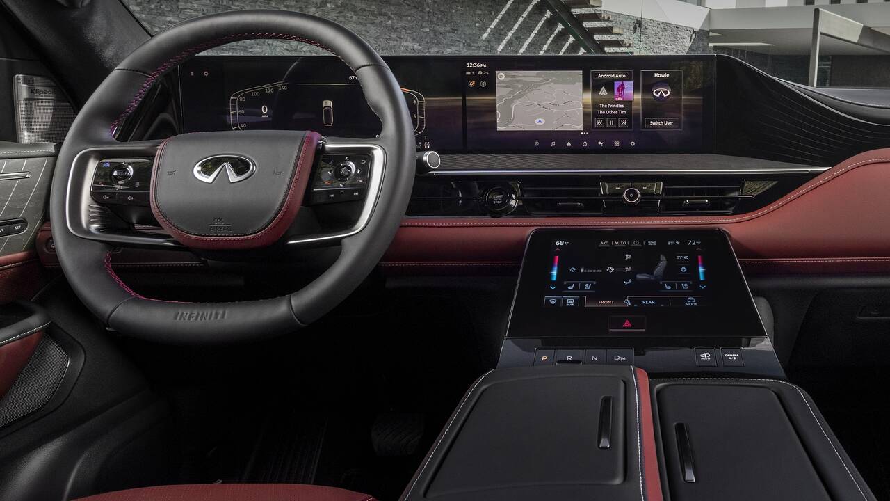 2025 Infiniti QX80 front interior - dashboard
