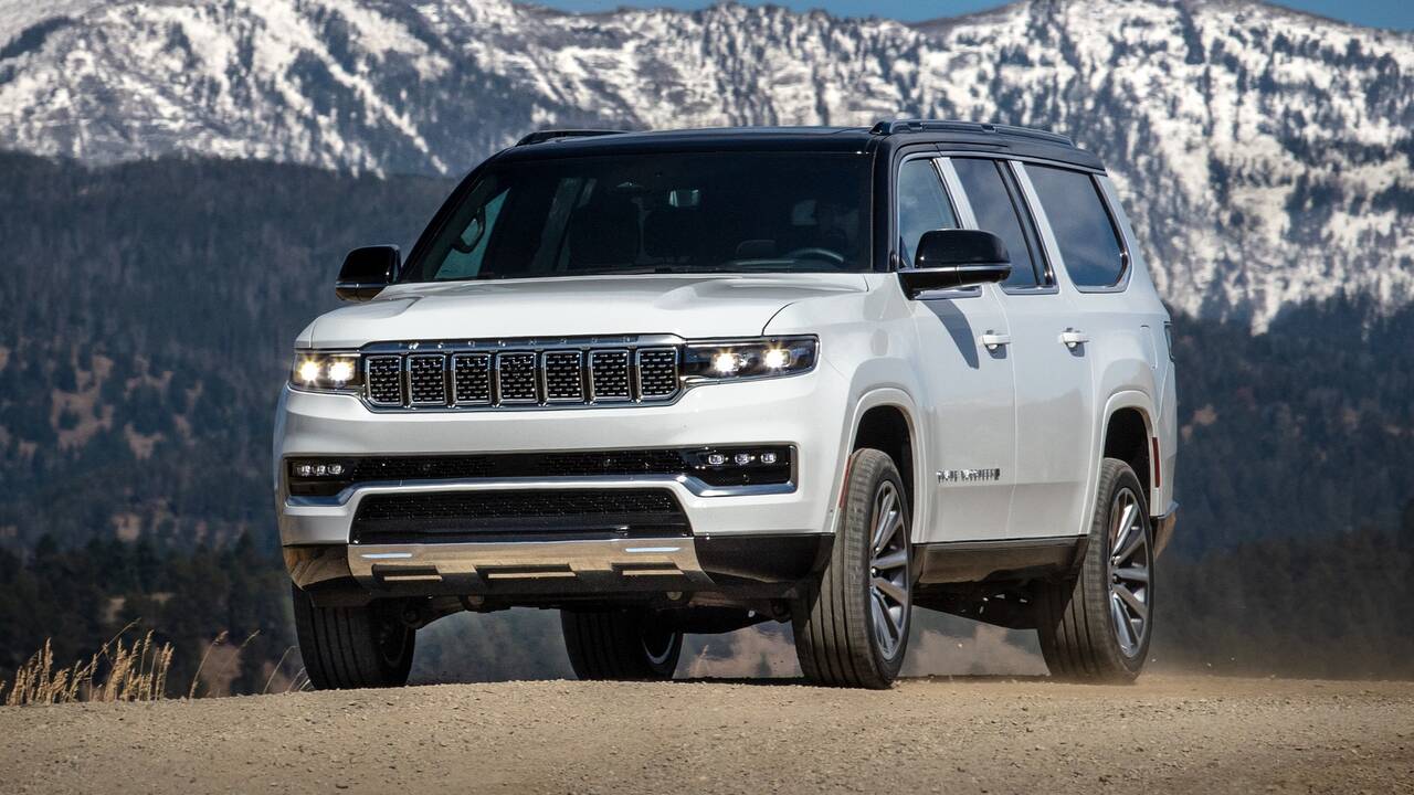 2024 Jeep Grand Wagoneer driving front view