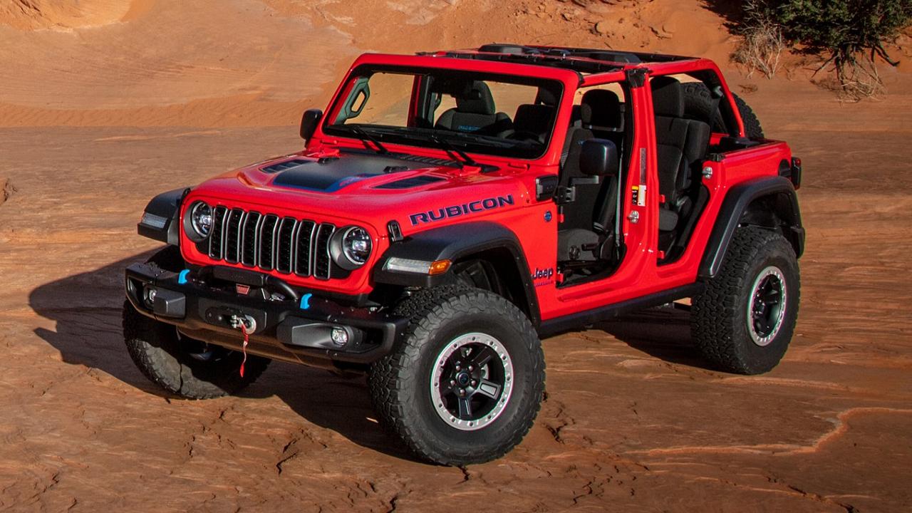 2024 Jeep Wrangler 4xe posing in the wild