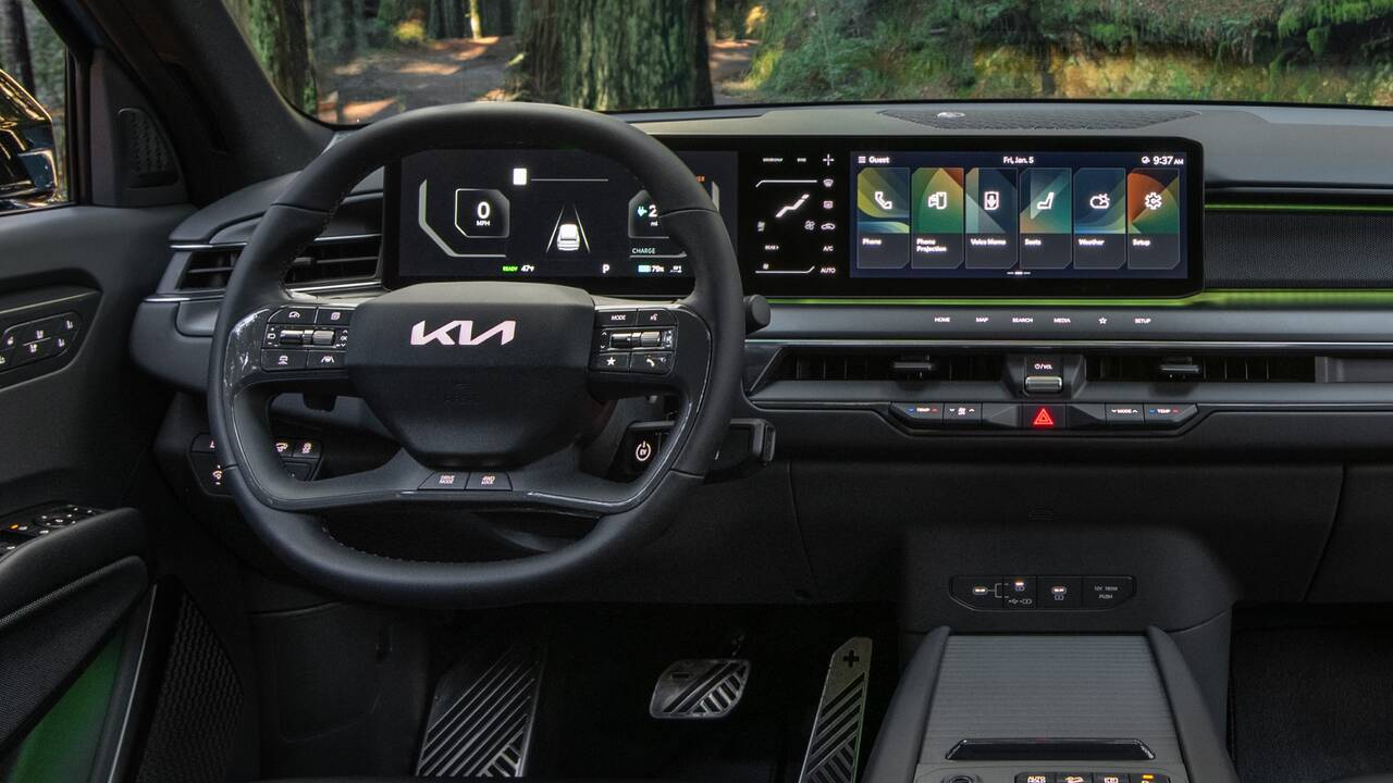 2025 Kia EV9 front interior - dashboard