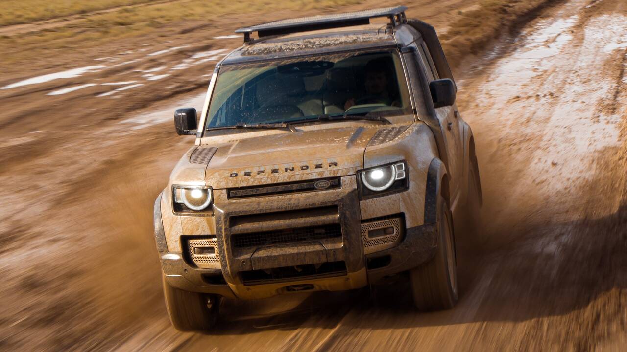 2024 Land Rover Defender 110 getting muddy