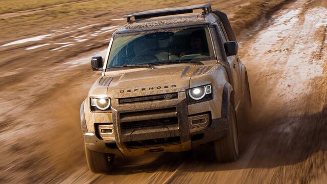 2024 Land Rover Defender 110 getting muddy